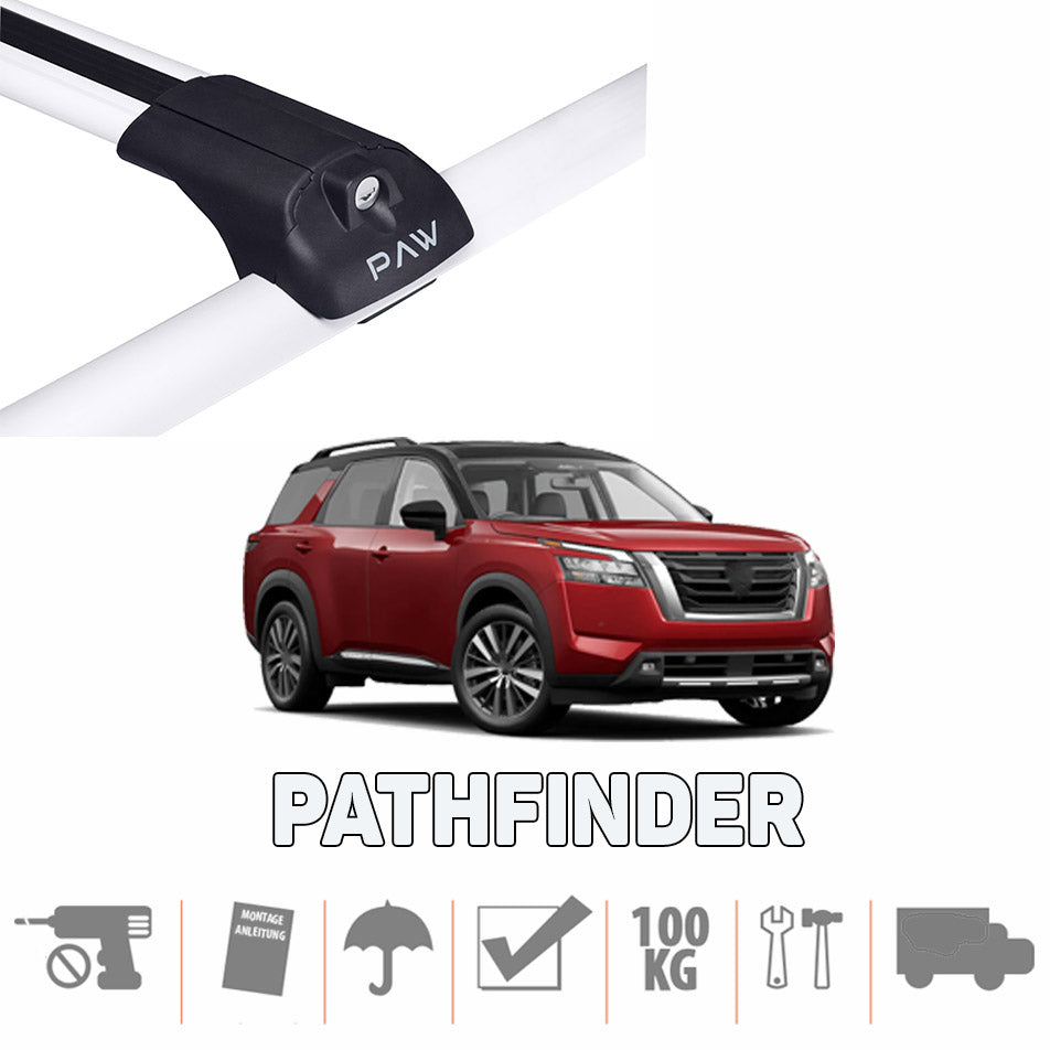 for Nissan Pathfinder Cross Bars Carrier Rails Roof Bar Silver Color for Nissan Pathfinder Cross Bars Carrier Rails Roof Bar Silver Color